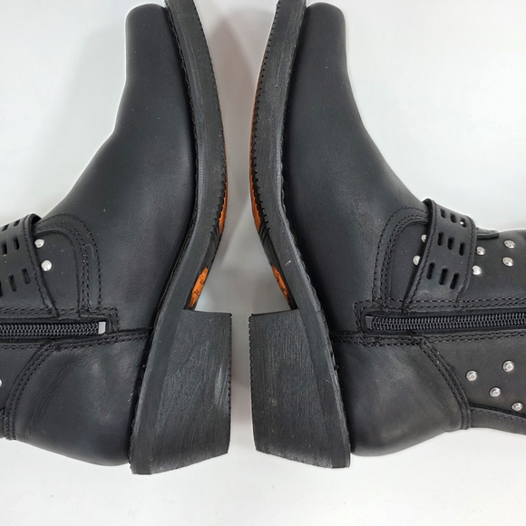 Harley-Davidson Shirley Leather motorcycle Rider Boots Women's Black Size 8.5 - Picture 10 of 16